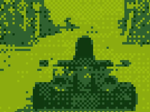 SuperTuxKart, jeu libre, rendu à la façon d'un Game Boy