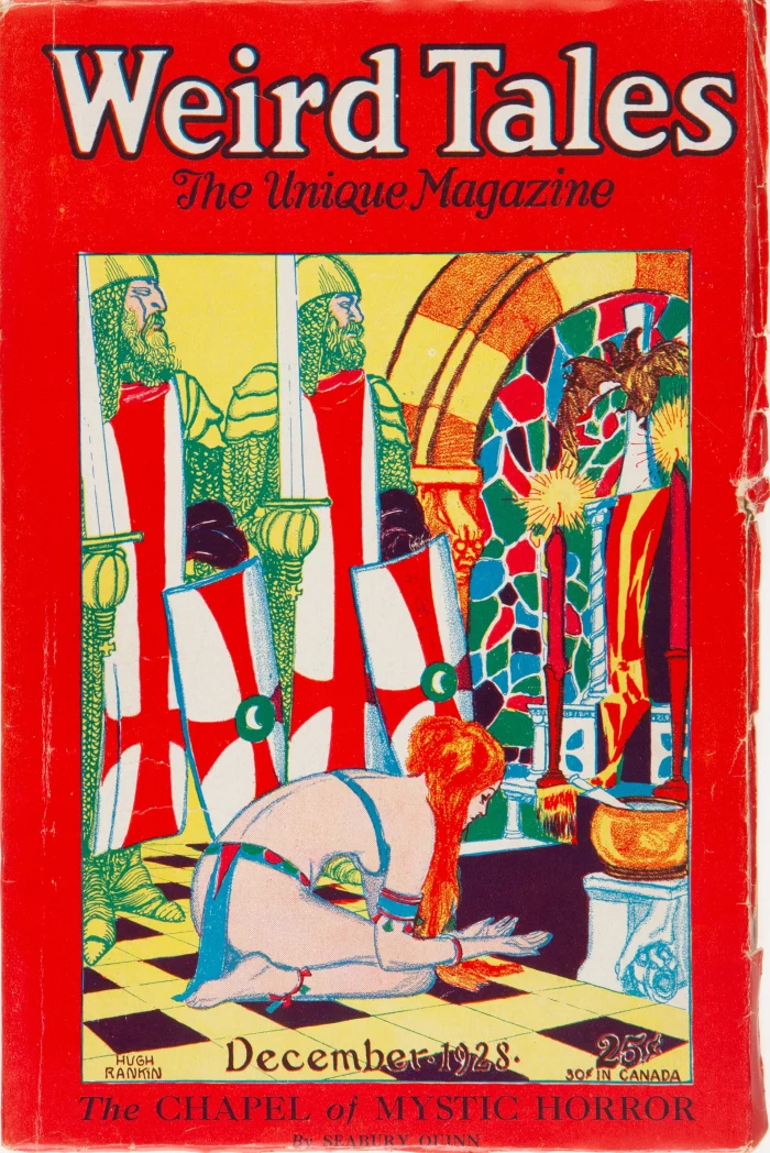 Couverture de Weird Tales, décembre 1928, scan d'origine